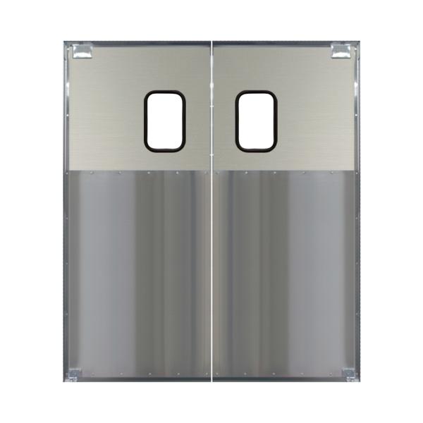 Fireproof Inswing Outswing Aluminum Swing Doors Anodized Finish For Restaurant