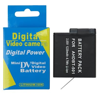 Go Pro Camera Accessories 1220mAh 3.85V Rechargeable Battery GoPro Hero 5 Standard Battery For GoPro Camera AHDBT-501