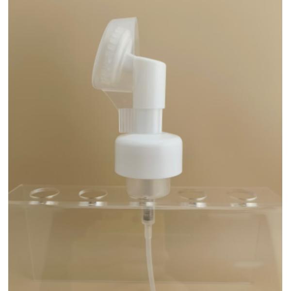 Delicate Design White Plastic Big Foam Pump with a Brush for Bodywash Bottles