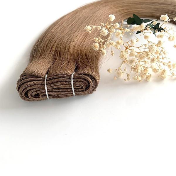 Double Drawn Cuticle Aligned Ombre Color Machine Weft Hair Extensions Human Hair 100g/pack