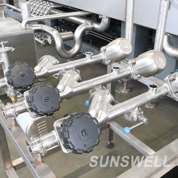 Hot Juice Filling And Packing Machine 5 In 1 Rotary Super Clean Fruit Chunk Peristaltic Pump Filler