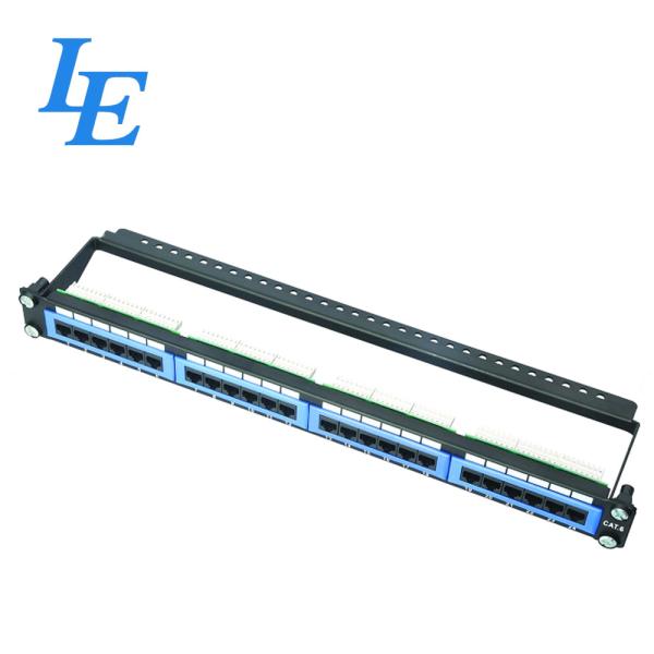 Cable Managament 24 Port Network Patch Panel Telecommunication Application Durable