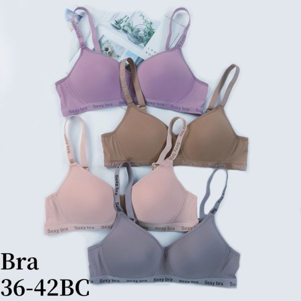 Wholesale Solid Color Small Breast Cup Bra Women Sporty Comfortable Wire Free Bra