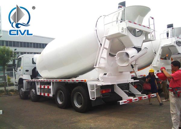 SINOTRUK HOWO 8 x 4 Concrete Mixer Trucks  Engine 371HP Concrete Mixing Equipment 10-16cbm Tank volume