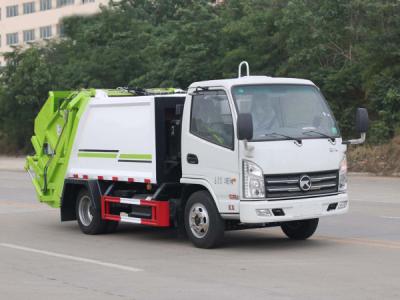 4 Cubic Compression Garbage Truck With Box Structure