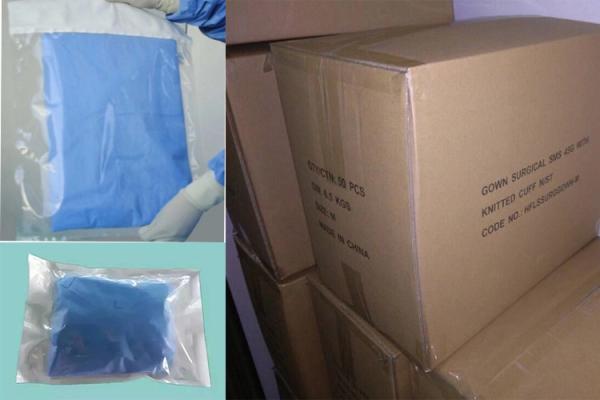 Vestido descartável do isolamento de SMS do hospital verde impermeável para doutores