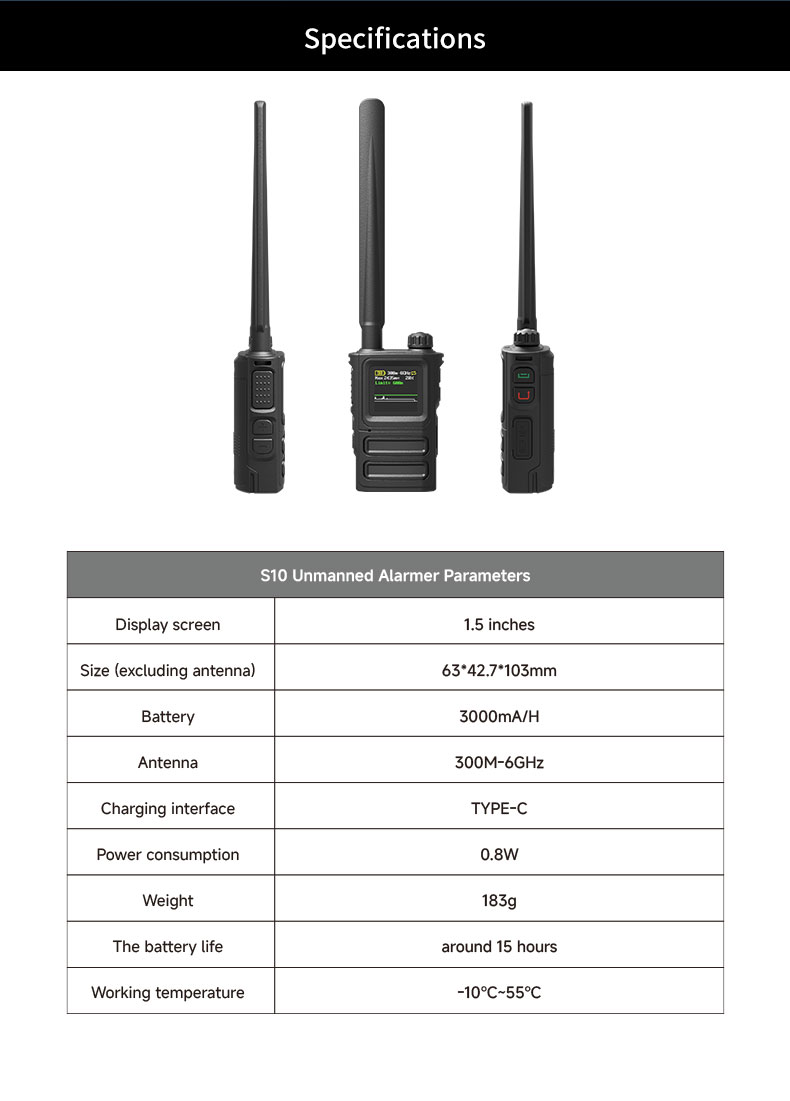 Skydroid S10 Handheld Detector GPS Drone Tracker 300M-6Ghz