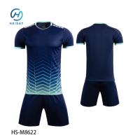 Jeu de maillot de sport pré-étiqueté ensemble de tissu souple respirant avec le logo de l'équipe Nom du membre