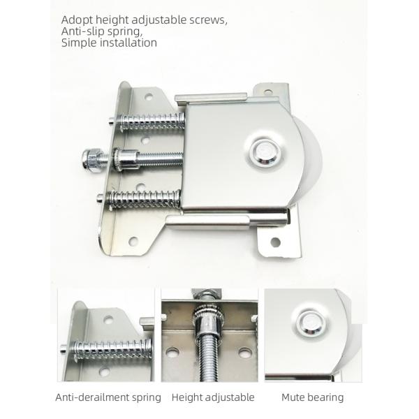 Древесные двери Сдвигающее колесо Ролики Шкафные установки Система с Сливером и 8,5cm*11cm Размер