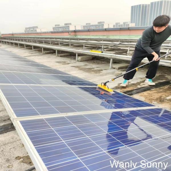 7.5 M Pôle d'alimentation en eau pour le nettoyage des panneaux solaires Brosse manuelle et outils de nettoyage des fenêtres