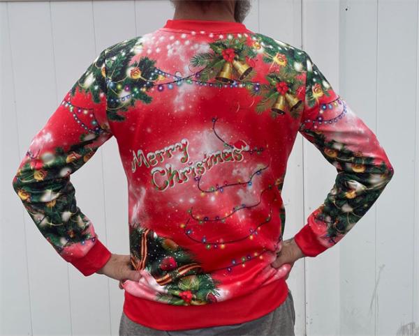 Unisex Ugly Christmas Sweater 3D Printed Funny Graphic Long Sleeve T-Shirt Crewneck Sweatshirts
