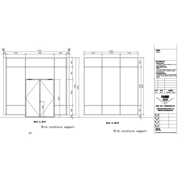 Stile Windows алюминиевого стеклянного магазина NFRC передний средний и двери