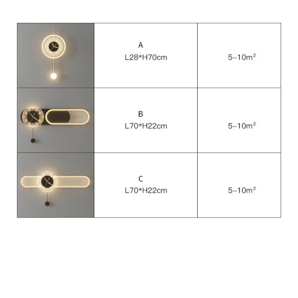 Modern Style Design Wall Lamp For Living Room Bedroom Background Hotel Clock Wall Lamp(WH-OR-252)