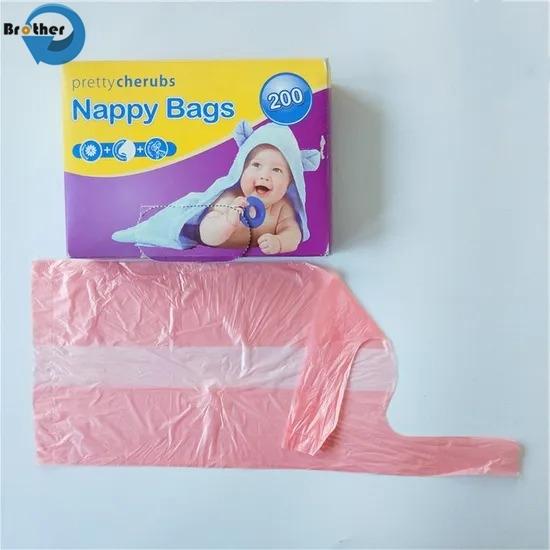 Custom Disposable Nappy Sack Bag Baby Diaper Garbage Bag