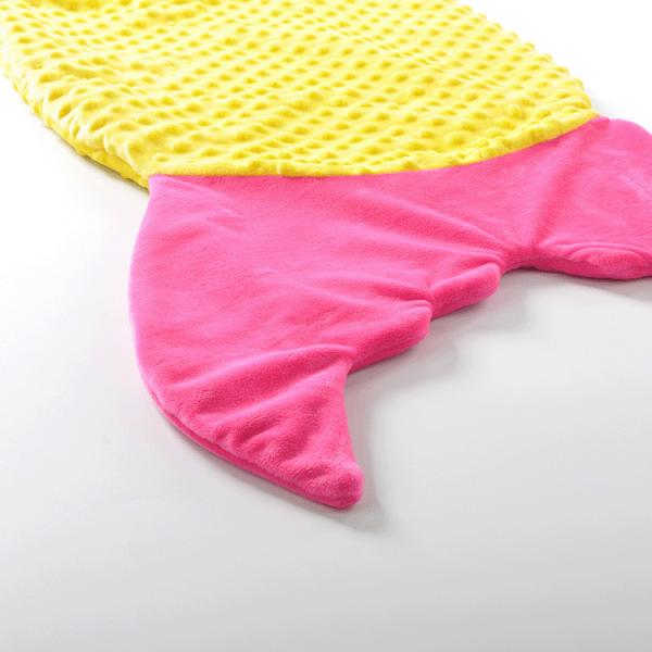 Wearable Cozy Animal Tail Blanket Soft Minky Dot Mermaid Tail Blanket For Kids