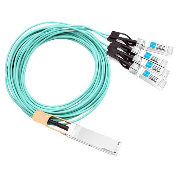 H3C QSFP28-4SFP28-AOC-20M Compatible 20m (66ft) 100G QSFP+ to Four 25G SFP28 Active Optical Breakout Cable