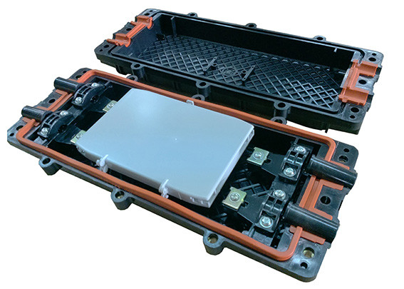 IP67 Inline Type 24fo Fiber Optic Splice Closure Mini Optical Fiber Enclosure 48 cores