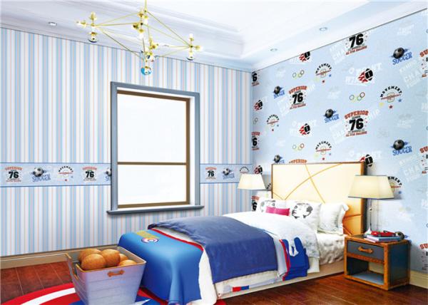 Waterproof Cute Bedroom Wallpaper Non - Pasted For Boy , Eco Friendly