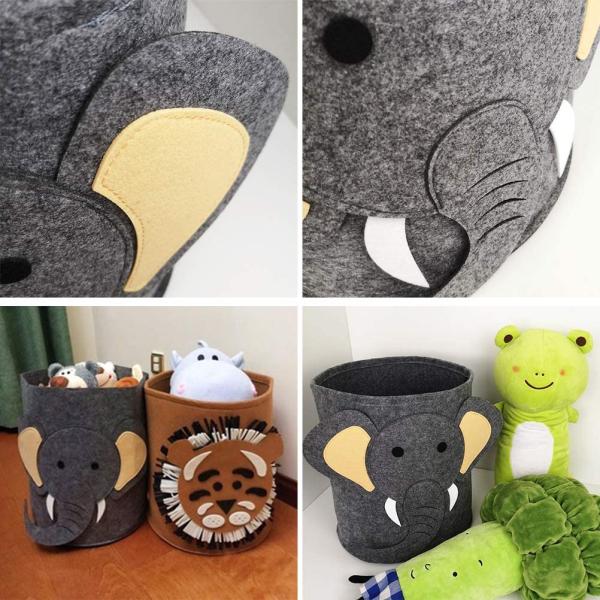 Sustainable Animal Design Round Felt Storage Basket 33*33cm