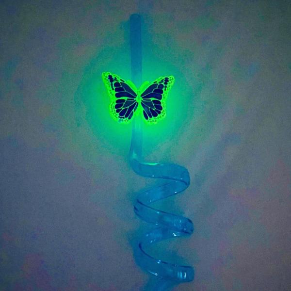 Glow-in-The-Dark Animal Cartoon Creative Straw Stickers for Personalized Cross-Border