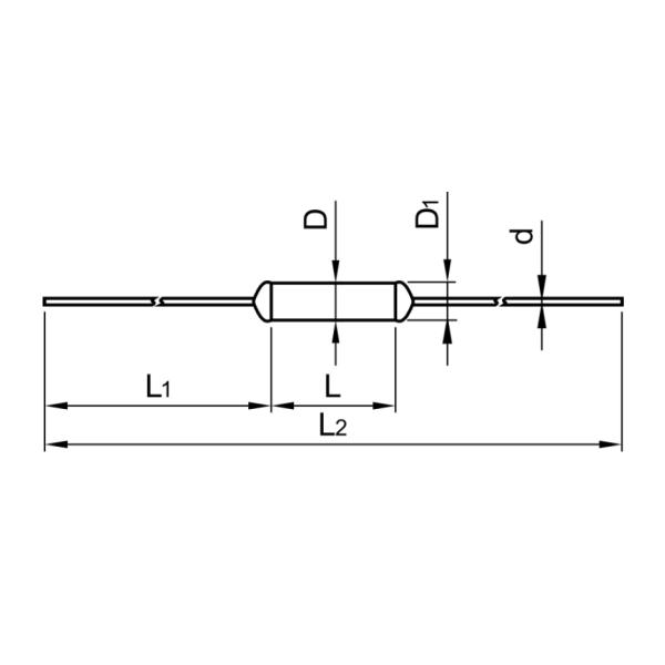 Tubular Type Axial Thermal Fuse 1A 250v Circuit Board Thermal Fuse Protector