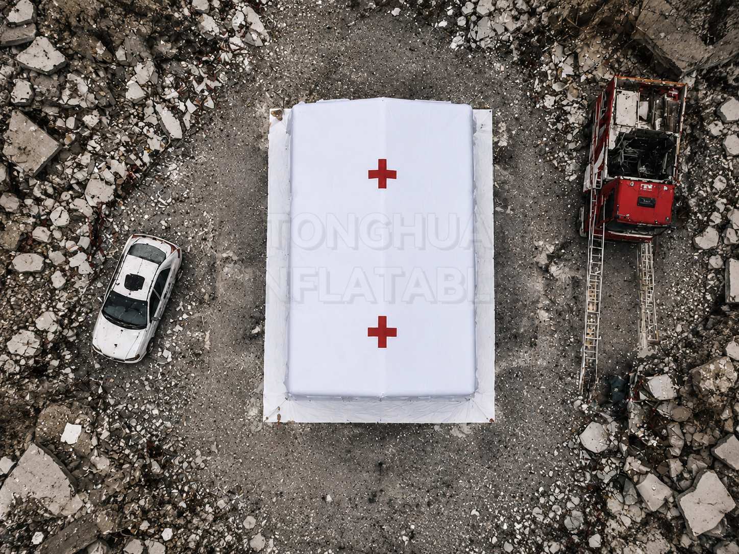 Custom Emergency Inflatable Tent with Large Entrance and Flexible Layout for Field Hospitals Relief Programs and Events