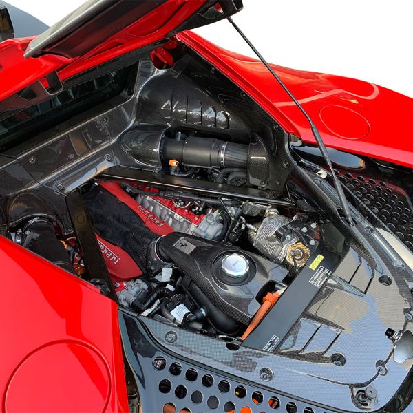 2019 Ferrari SF90 OEM Type Dry Carbon Fiber Body Kits Front Lip Side Skirts Rear Diffuser Rear Spoiler Rear Wing Package