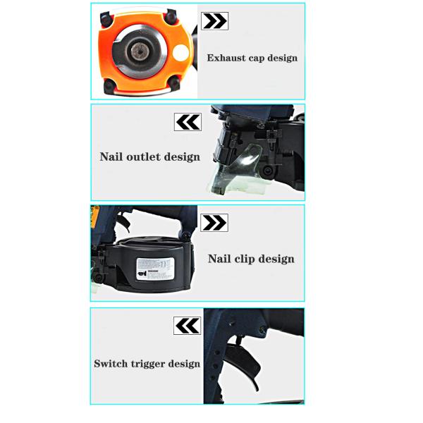 Durable HYBEST Pneumatic Power HPCN83 Coil Nail Gun for Decoration and Construction