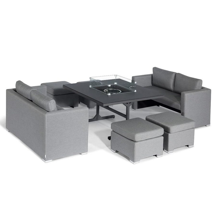 Modern Design Garden Furniture Sofa Set with Firepit Table Table Size W126 x D126 x H71cm