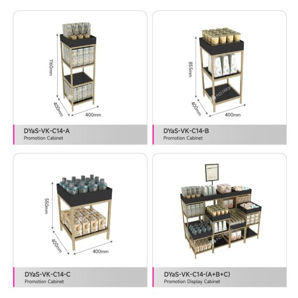 Customized Makeup Display Shelf Central Hall Side Cabinet for Retail Display Stand and Beauty Shop Display