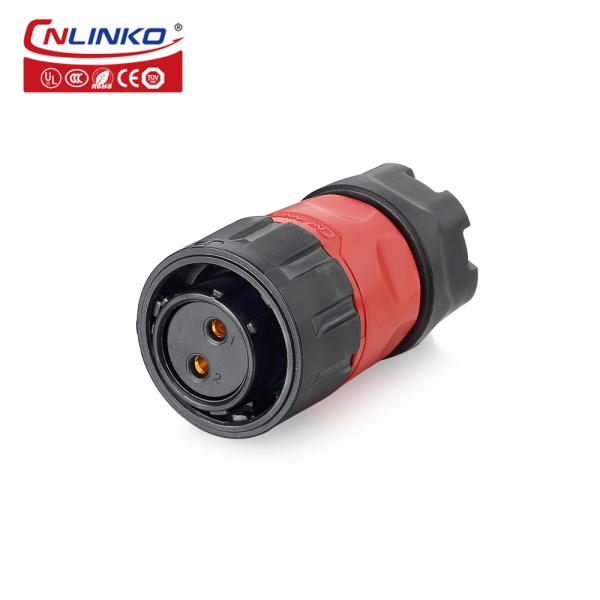 CNLINKO Waterproof Connector 2 Pin Power Cable Circular Plug Socket for Led Outdoor Connector