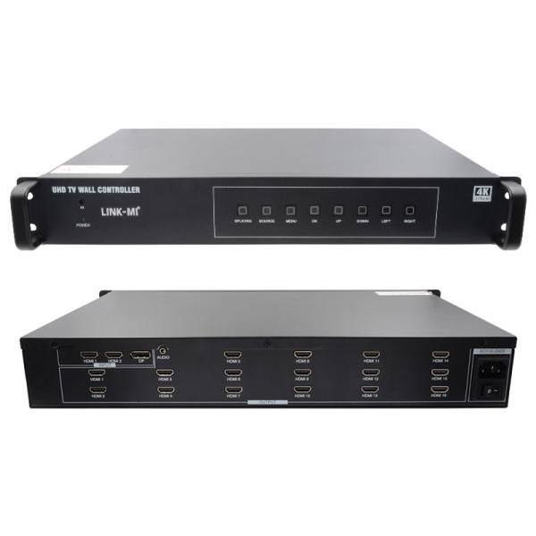 4K 4X4 HDMI Video Wall Controller 16 HDMI Outputs Image Rotation Video Wall Processor