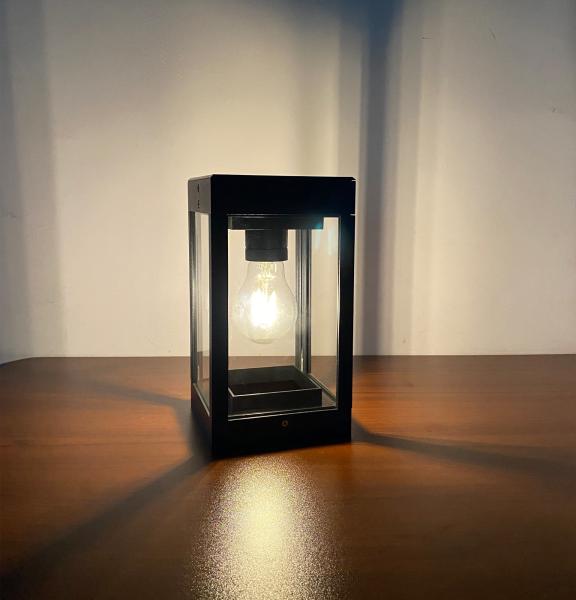 Glass Panel Wall Mounted Outdoor Solar Lanterns Warm White Lights 3000K IP54 4W