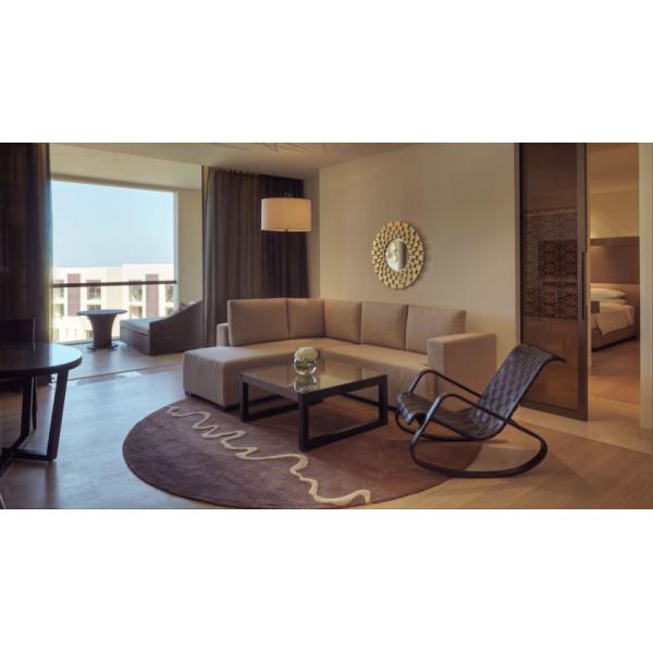 Tanned Leather Dondolo Rocking Easy Chair / Yellow Rustic Rocking Chair