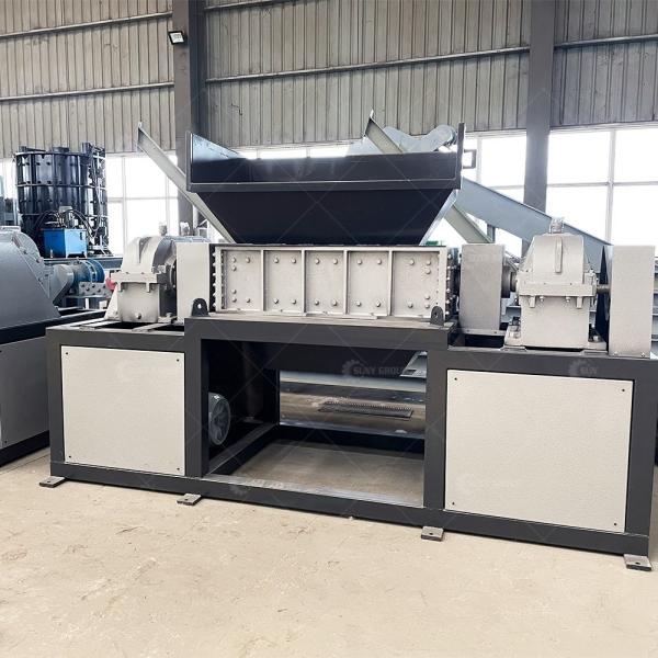 9CrSi/D2/SKD-11 Material Full Automatic Wood And Metal Drum Shredding Machine Double Shaft Shredder