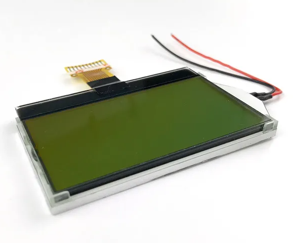 SPI Interface 128x64 COG LCD Module with Yellow Green Background and High Resolution Display