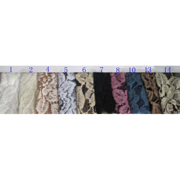 OEM / ODM Customied Brushed Floral Lace Fabric By The Yard Anti-Static CY-LQ0006