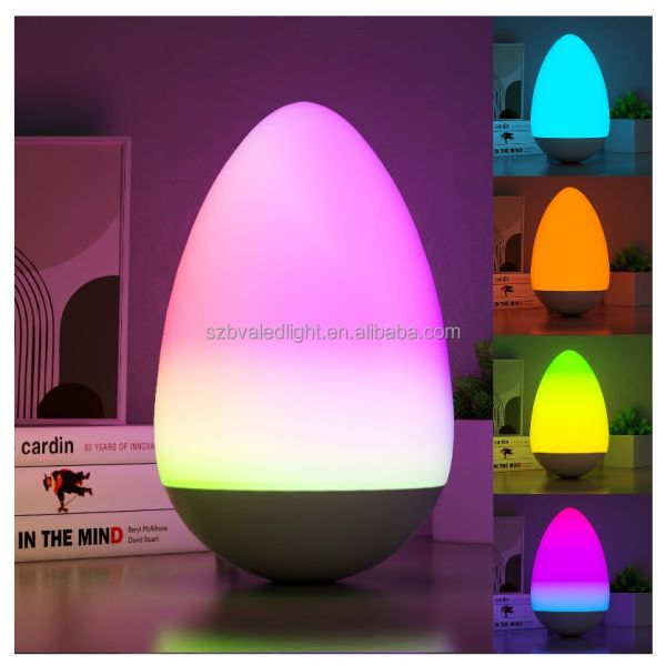 Wobbler Egg Mood Lamp Cordless Portable Table Light 2700K With 32 Variations Remote Controlled