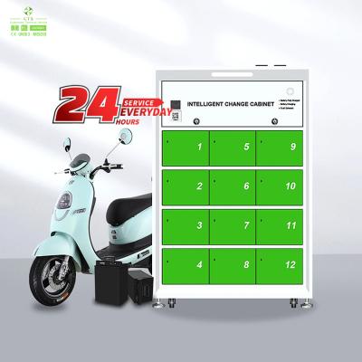 8 Slots 12 Slots Electric Motorcycle Lithium Battery Swap Charging Stations Outdoor Fast Swapping Cabinet
