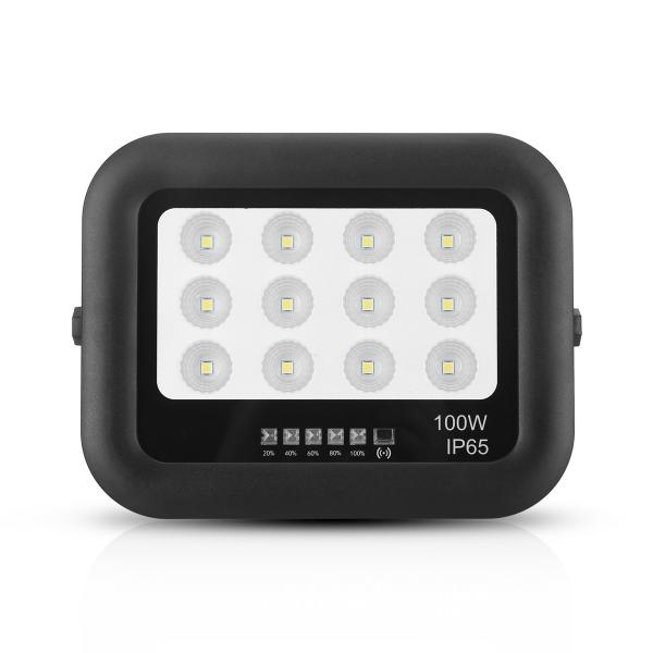 Outdoor Garden Ip65 ABS Tempered Glass Solar Lamp Floodlight  100w Led Solar Flood Light