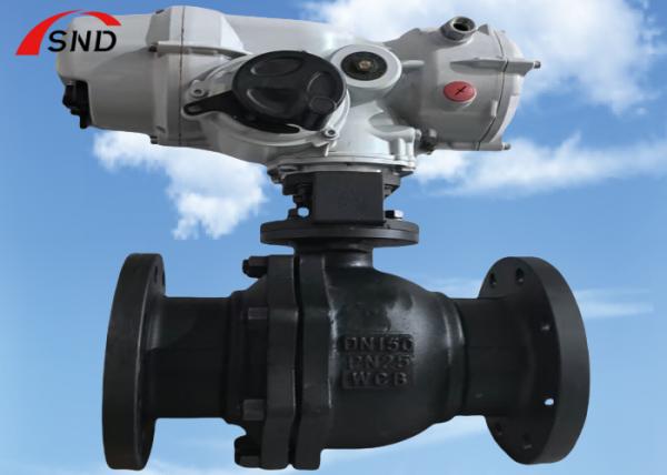 Válvula de bola CF8 de acero inoxidable de brida neumática DN50 para uso industrial