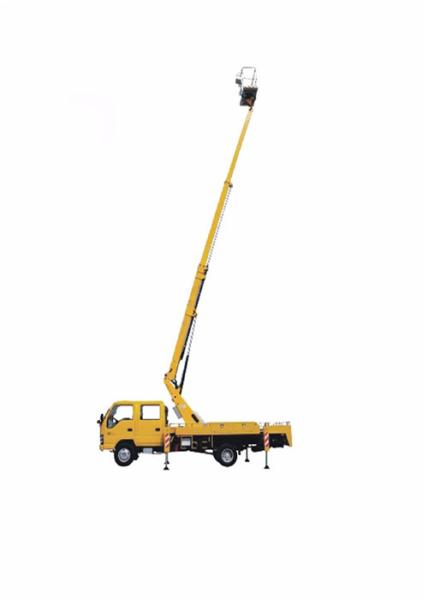 Professional Truck Mounted Aerial Work Platform , Truck Mounted Cherry Picker Wide Working Radius