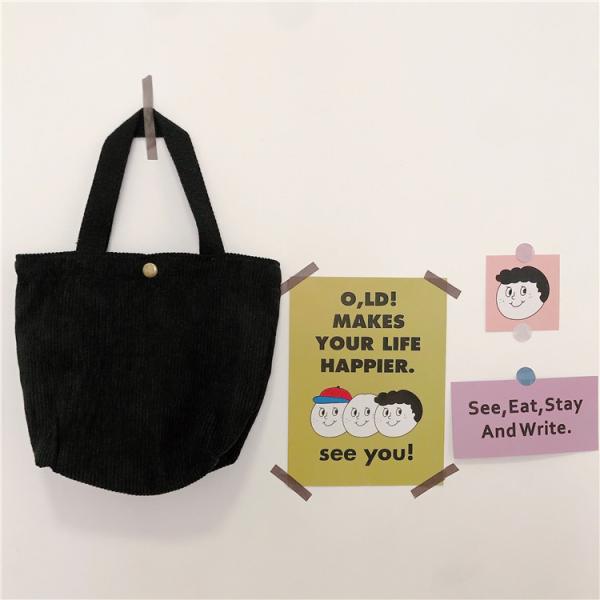 ARTSY CORDUROY BAG CASUAL PORTABLE MINI LADIES CLUTCH BAG VINTAGE CLOTH BAG BENTO BAG