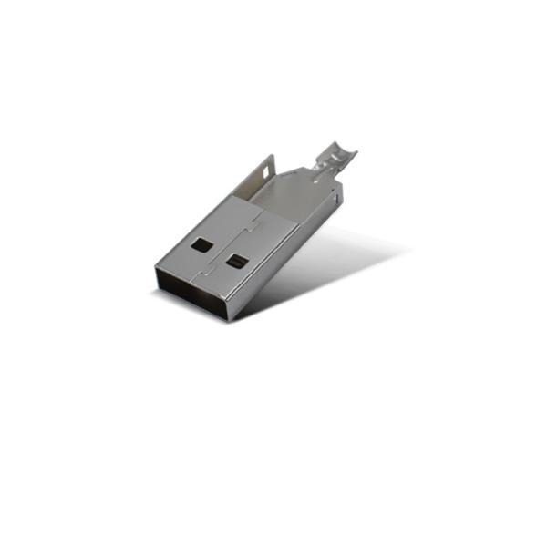 High Current Usb Male Male Connector Iron Shell PCB Jack With Housing