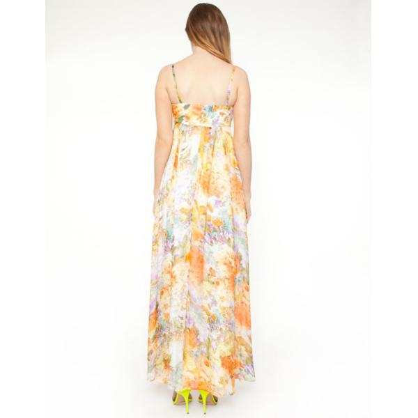 Платье шифоновой лодыжки печати флористической макси, -линия легковеса дам