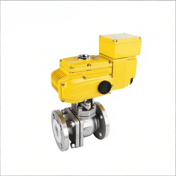 2in10in Stainless Steel Electric Fluoroplastic Lined Ball Valve with Flange Hard Seal and High-performance DC 24VAC110V220V 380V