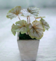 27cm Begonia Artificial Potted Floor Plants Table Office  Decoration