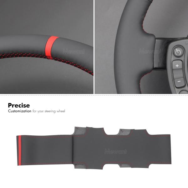 DIY vegan leather steering wheel cover for Land Rover Range Rover III 2002-2005 Vogue III 2006-2012