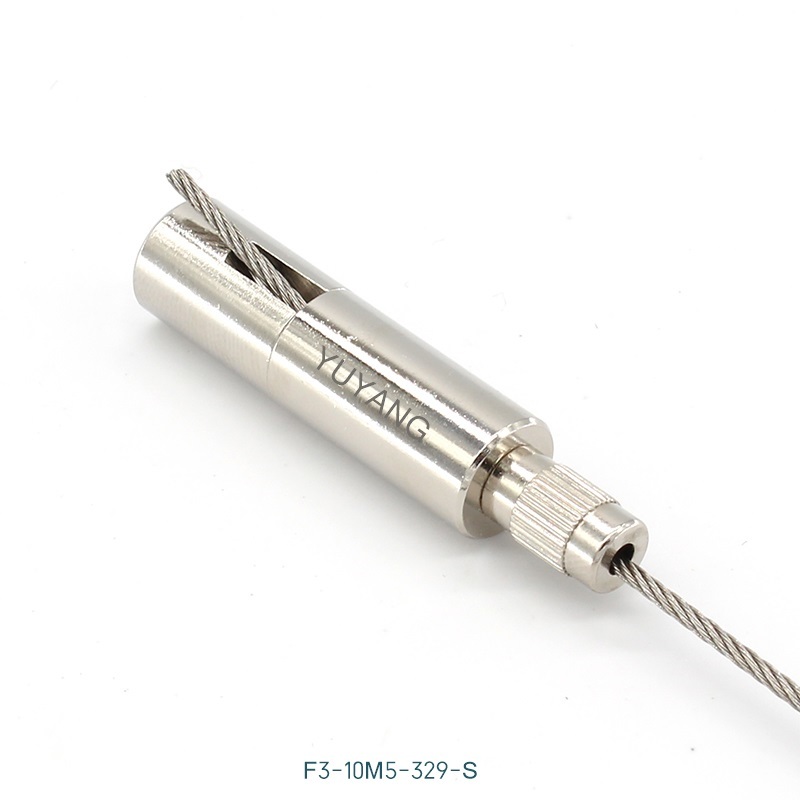 Adjustable Side Exit Cable Gripper 2mm Stainless Steel Cable M4 Thread for Pendant Lighting Suspension