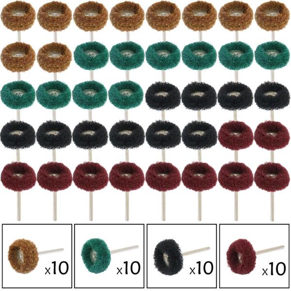 4 Colors Jewelry Polishing Machine 40 Pcs Buffing Wheel Set